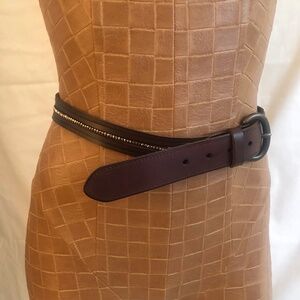 NWOT Leather Belt with Beading